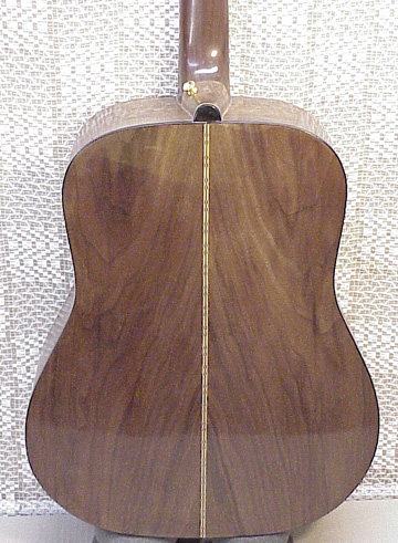 Dreadnaught-Style Walnut 2-piece Rear 3/4 View