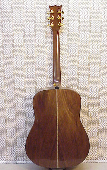 Dreadnaught-Style Walnut 2-piece Rear View