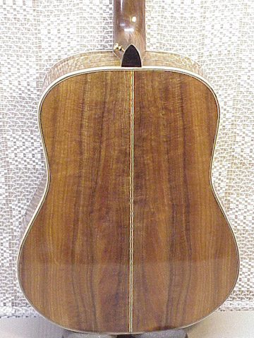 Dreadnaught-Style Koa 2-piece Rear 3/4 View