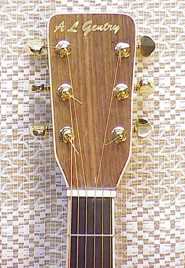 Dreadnaught-Style Walnut 3-piece Headstock View